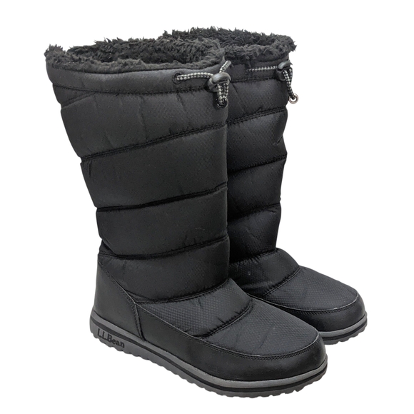 Bean Kids Insulated Black Winter Boots Size